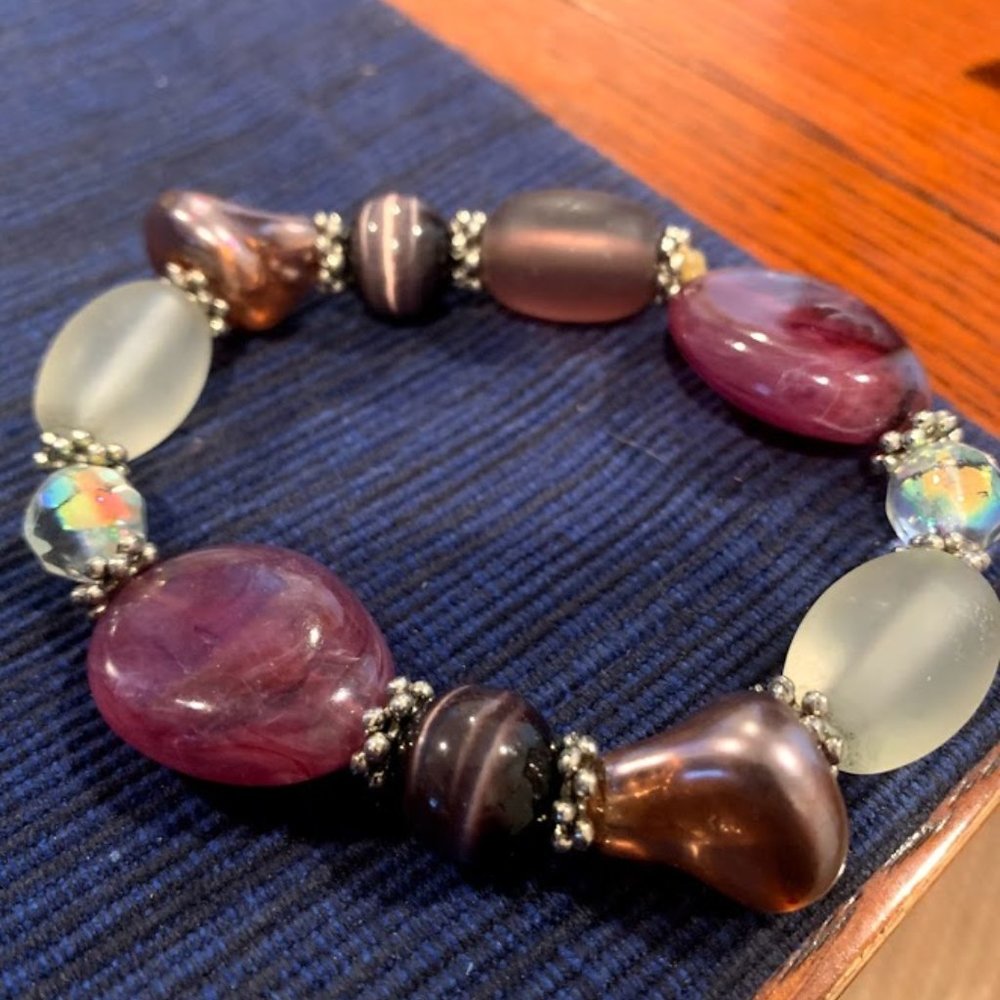 Set of 4 Stretchy beaded bracelets - Picture 8 of 13